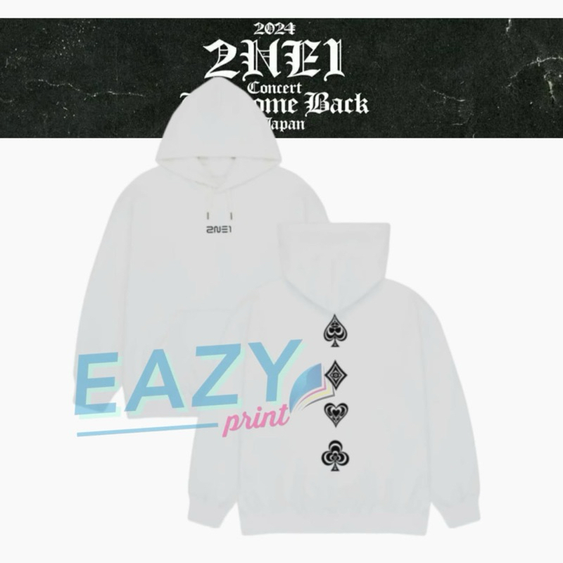HOODIE 2NE1 LOGO WELCOME BACK TOUR MERCH CONCERT 2024 KPOP IDOL OUTFIT KONSER BLACKJACK