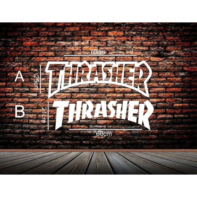 stiker kaca mobil THRASHER stiker kaca belakang mobil all mobil
