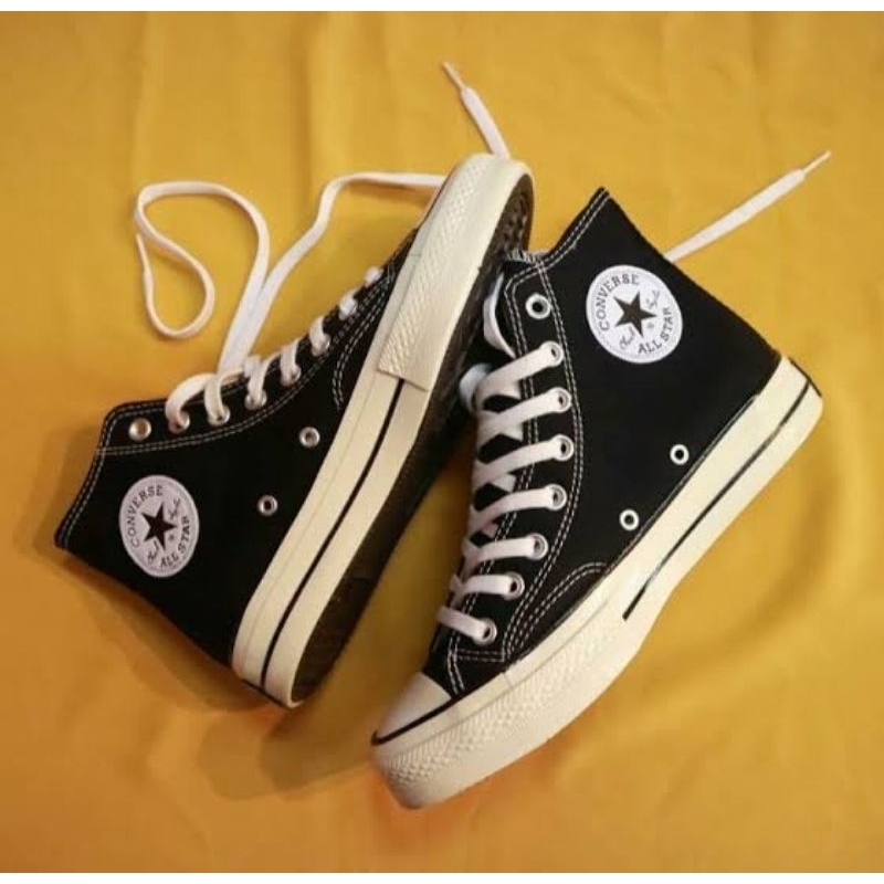 sepatu Converse panjang hitam pria / sepatu all star / sepatu casual cowok / sepatu boot pria