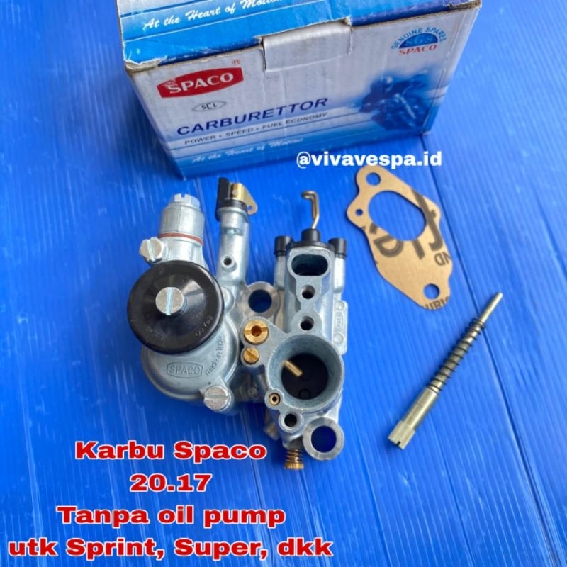 Karburator Spaco 20.17 tanpa oil pump utk Super, Sprint, dkk
