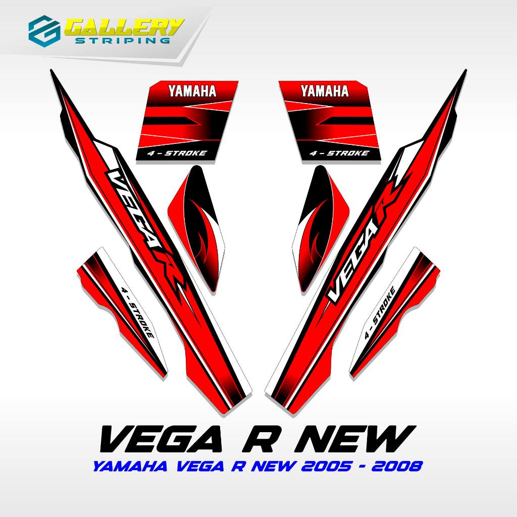Striping Vega R New Motif 58 2008 2009 Stiker Vega R New Zr Variasi Motorcycle