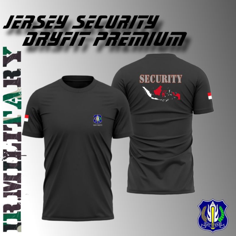 kaos satpam SECURITY / kaos dri-fit kaos polos sablon DTF kaos SECURITY terbaru