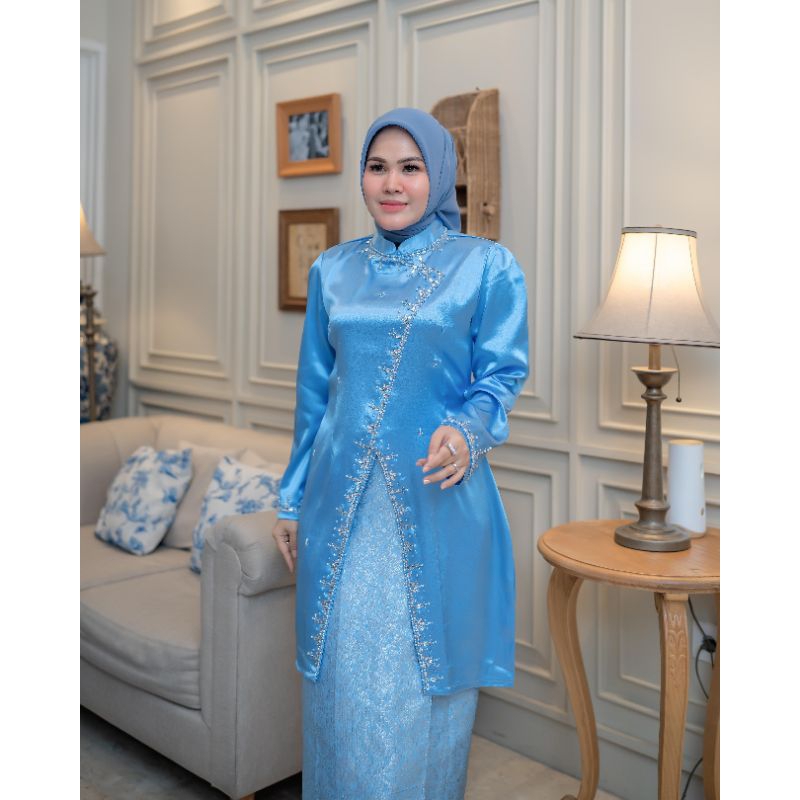 Atasan kebaya kurung Melayu Malaysia // kebaya kurung tafeta Payet // kebaya kurung // kebaya tafeta