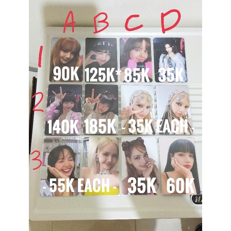 [READY, NO NEGO] Official Blackpink Lisa photocards / Born Pink MD, vinyl, deco kit, BPTG, The Girls