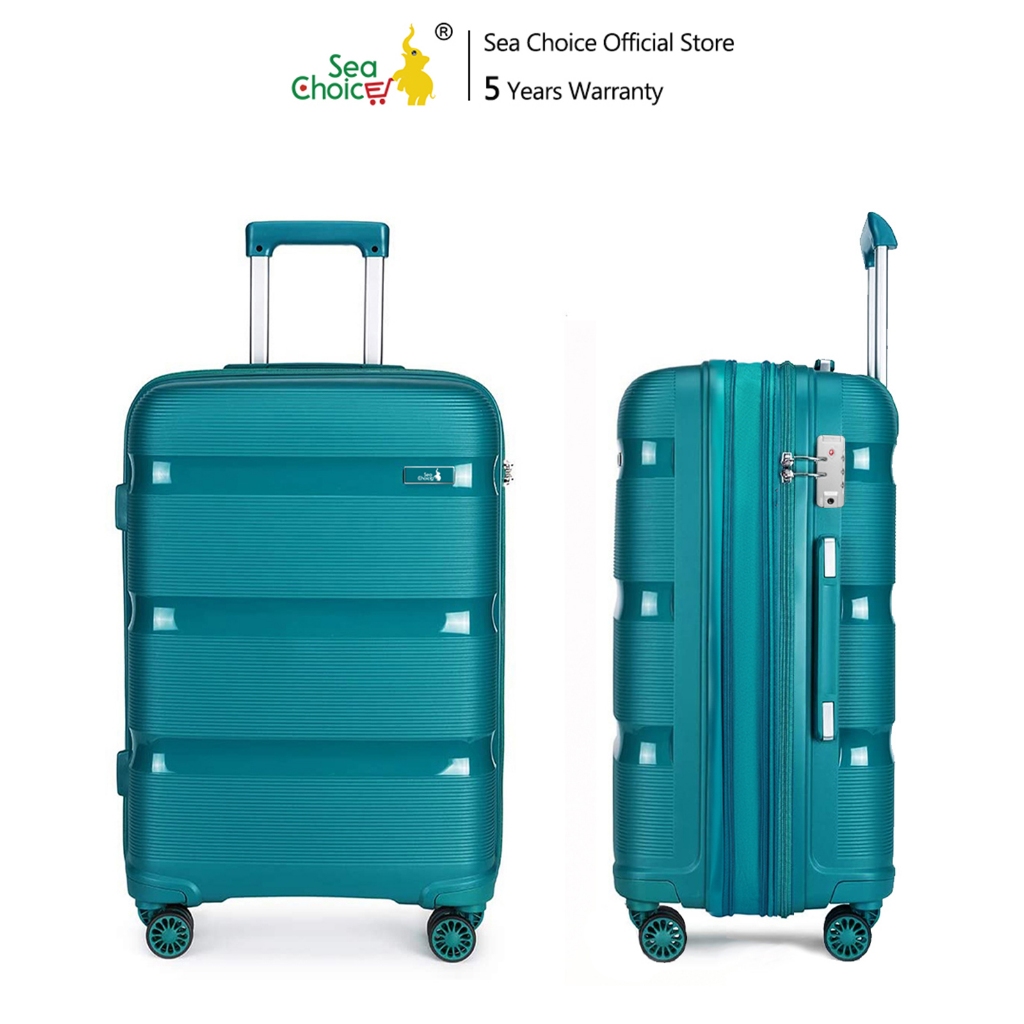 Sea Choice Koper 20/24/28 Inch suitcase expandable, TSA luggage bahan PP ringan tas bagasi