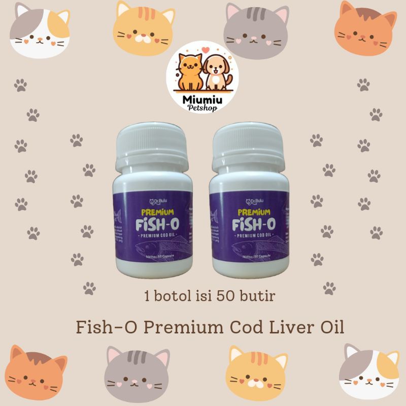 Fish O Vitamin Premium Cod Liver Oil Minyak Ikan Premium untuk Kucing Anjing