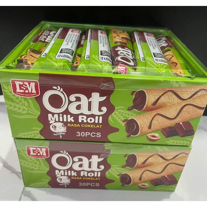 

OAT MILK ROLL COKELAT HALAL 1 BOX ISI 30 PCS