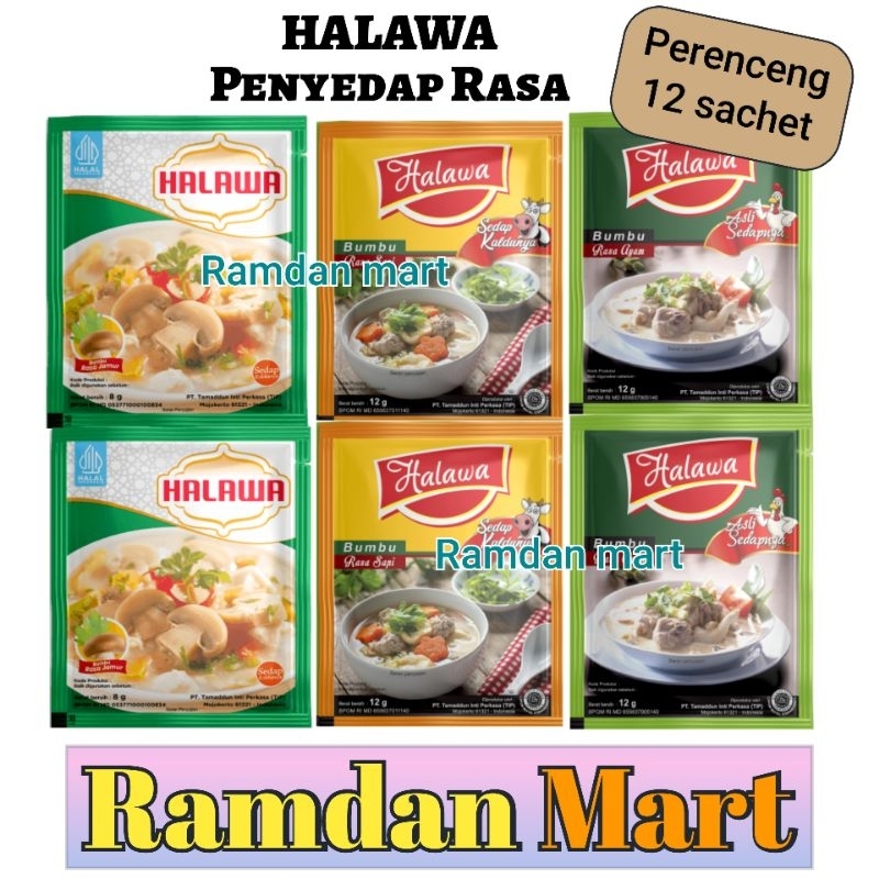 

HALAWA Bumbu penyedap masakan ( Perenceng ) 12 sachet