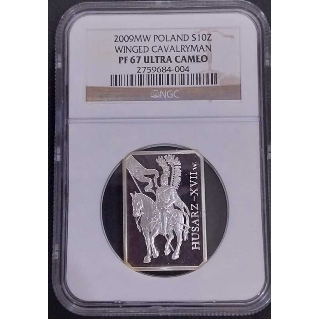 Koin Perak Poland Cavalryman NGC PF67 Ultra Cameo