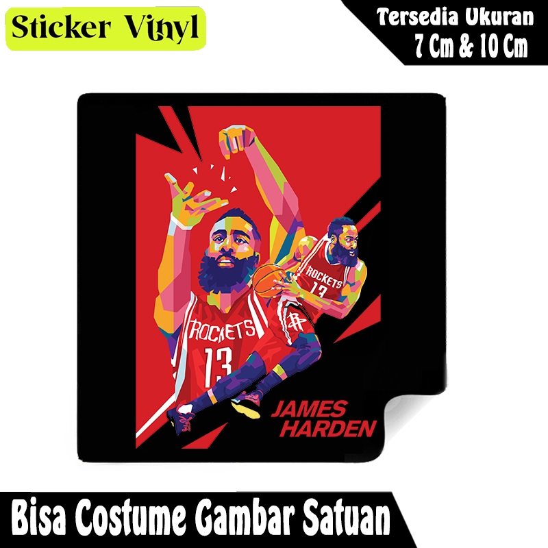 

Radit667 Stiker Sticker Pemain Basket James Harden Drive Bahan Vynil Tahan Air Bisa Custom Gambar