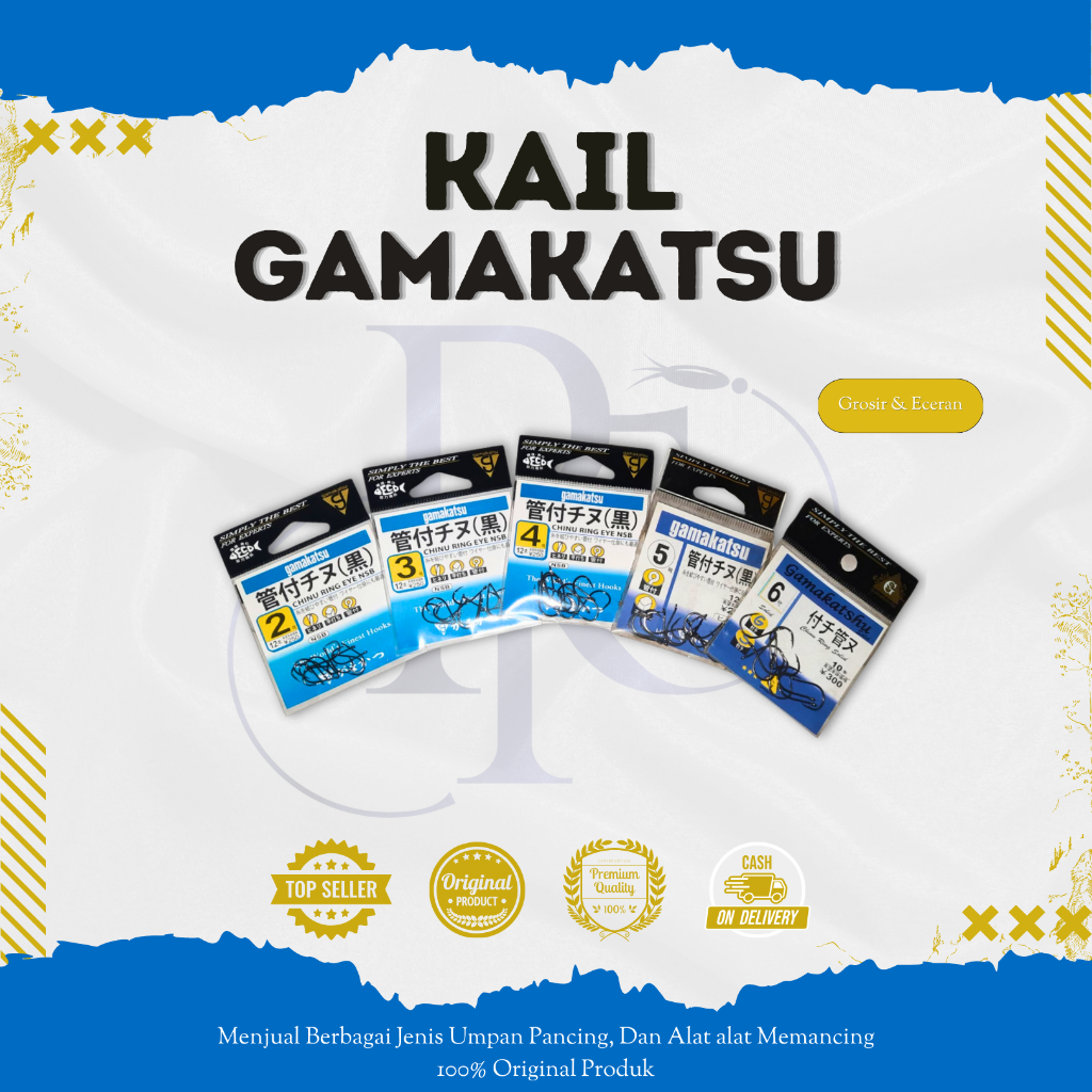 Kail Pancing Gamakatsu Lobang/No Lobang No 1-8