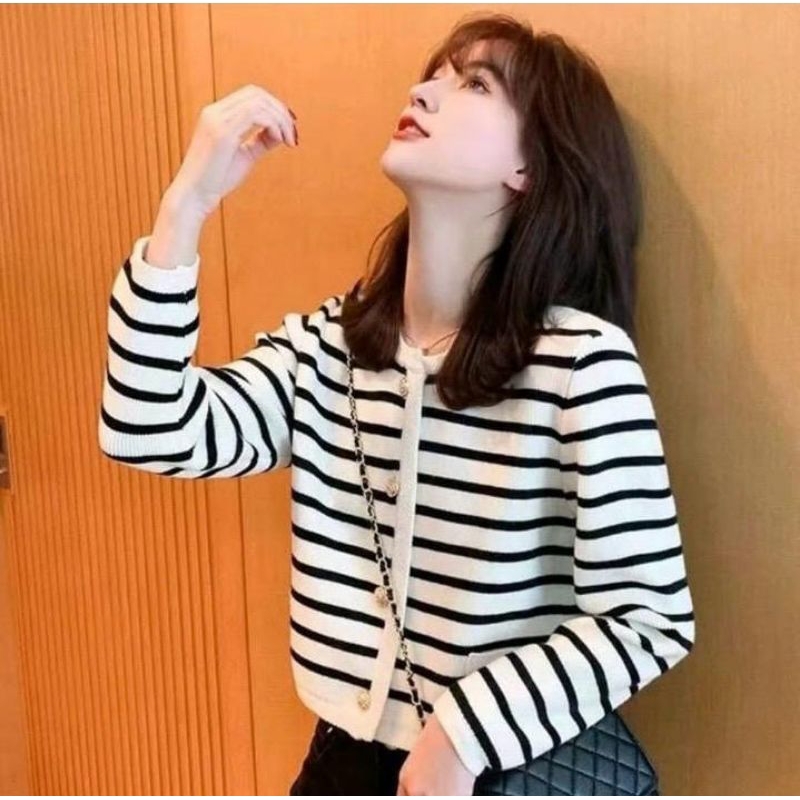baju atasan rajut Lisa cardigan kancing