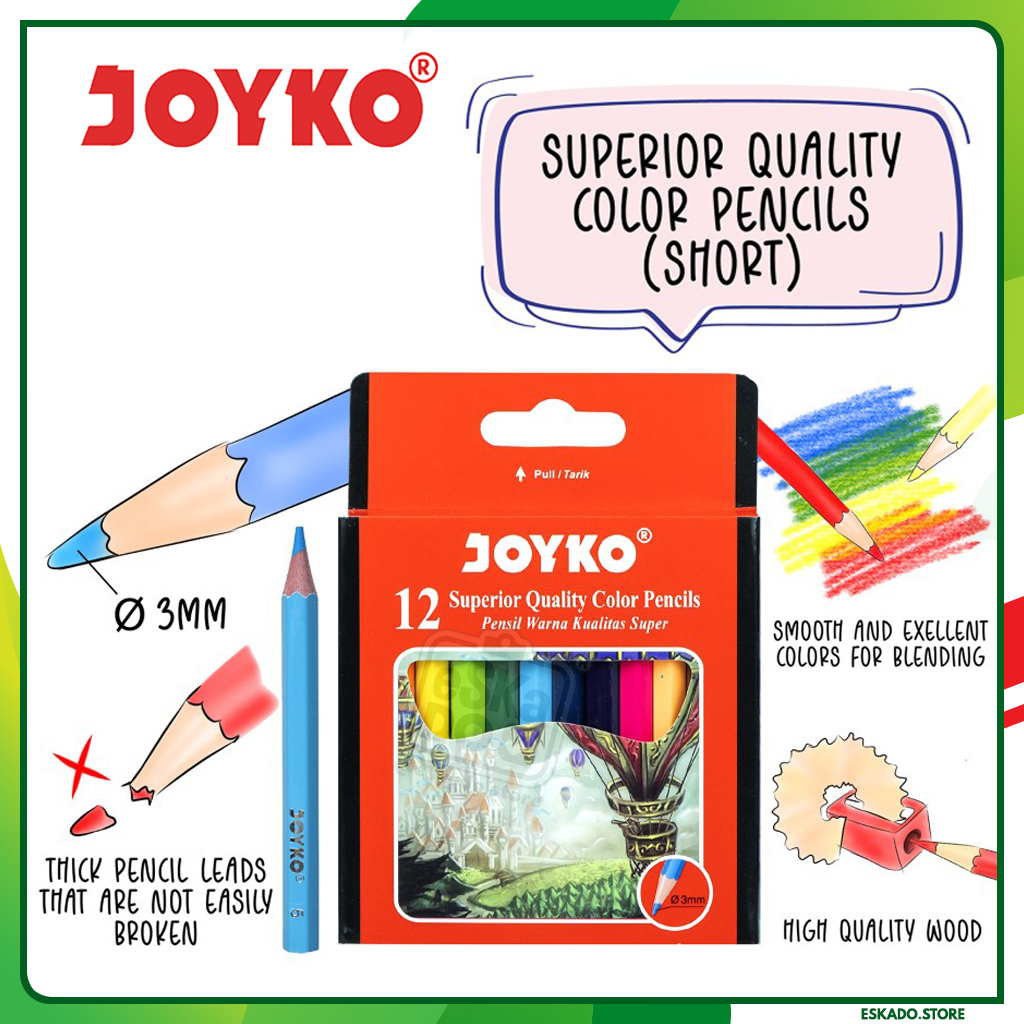 

Color Pencils Pensil Warna Joyko CP-102 12 Warna