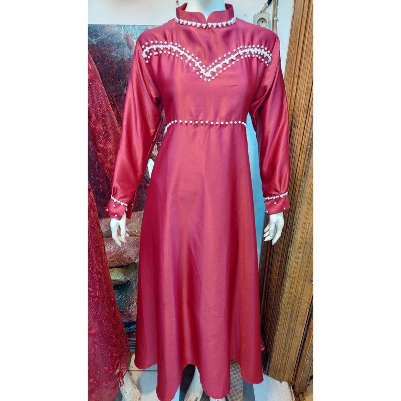 Gamis/Dress baju kondangan payet mutiara termewah dan termurah 