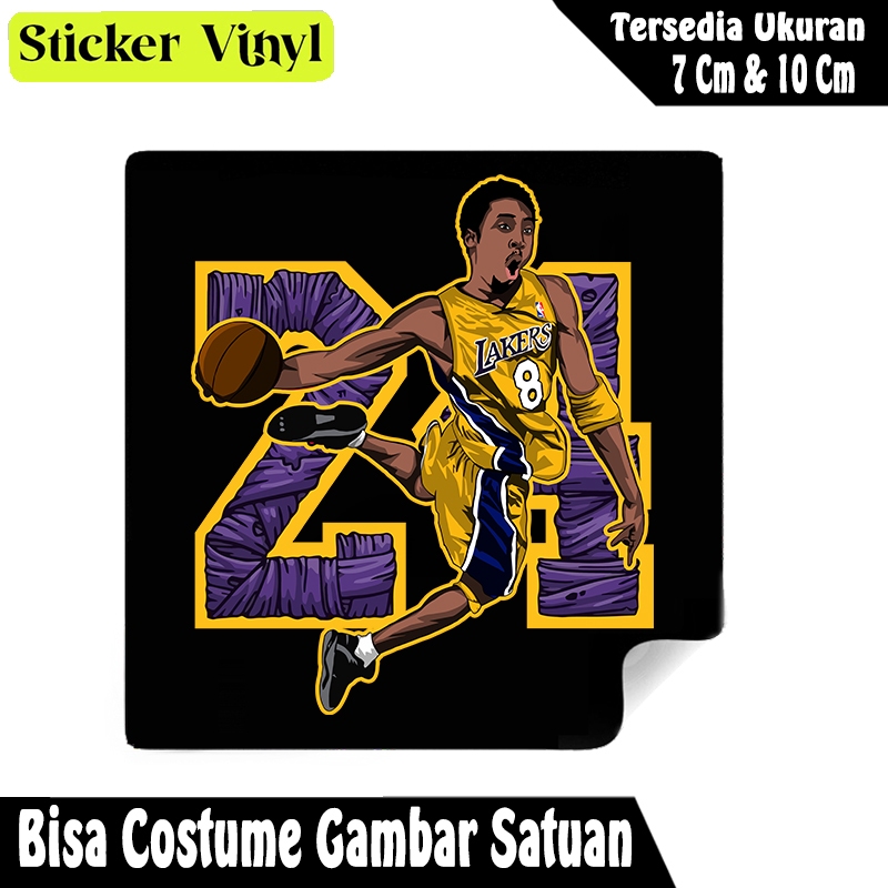 

Radit667 Stiker Sticker Pemain Basket Kobe Bryant Art 24 Bahan Vynil Tahan Air Bisa Custom Gambar