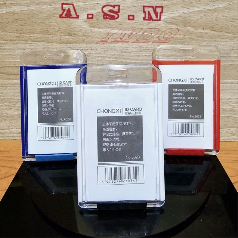 

Tempat Kartu Id Card Akrilik Bening Transparan