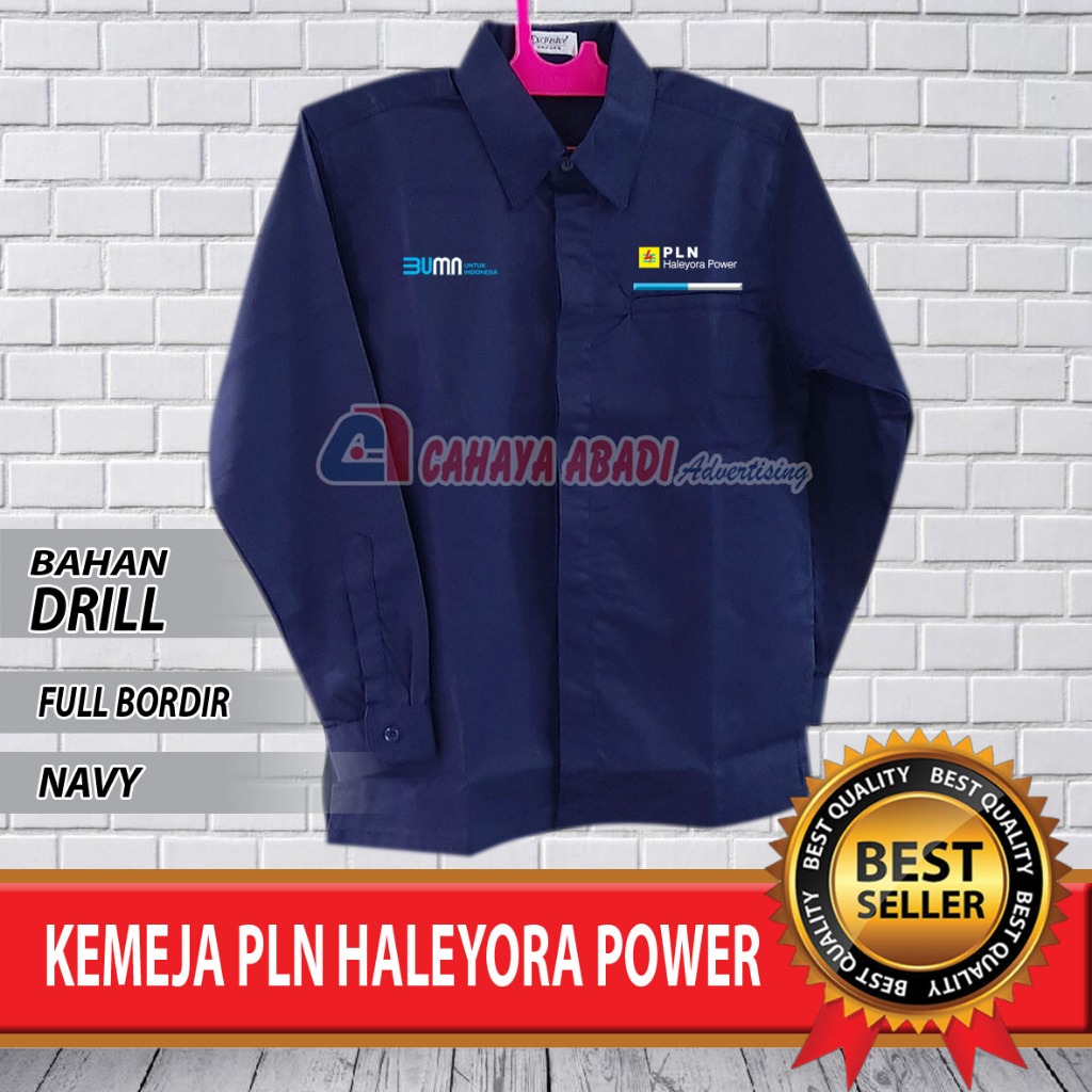 Kemeja BUMN PLN Haleyora Power Seragam BUMN PLN Haleyora Power Baju BUMN PLN Haleyora Power Navy