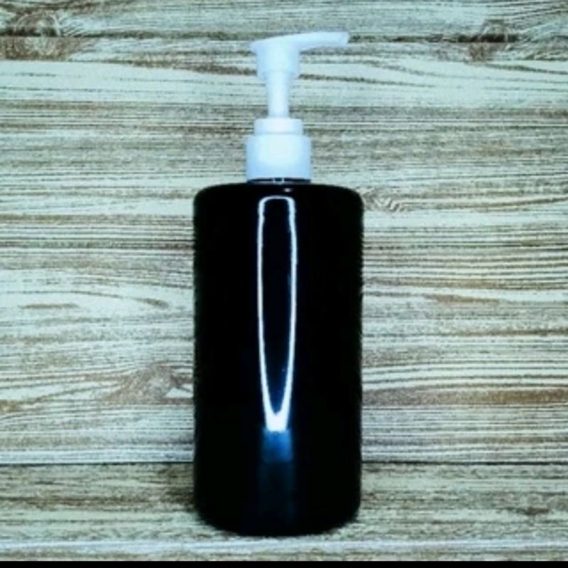 Botol Pump 500ml HITAM Putih / Botol 500ml Handsoap HITAM