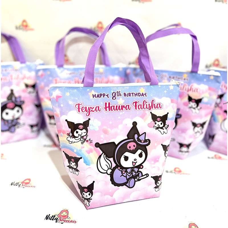 

TAS SOUVENIR ULANG TAHUN ANAK GOODIEBAG ULTAH RESLETING CUSTOM GAMBAR KUROMI