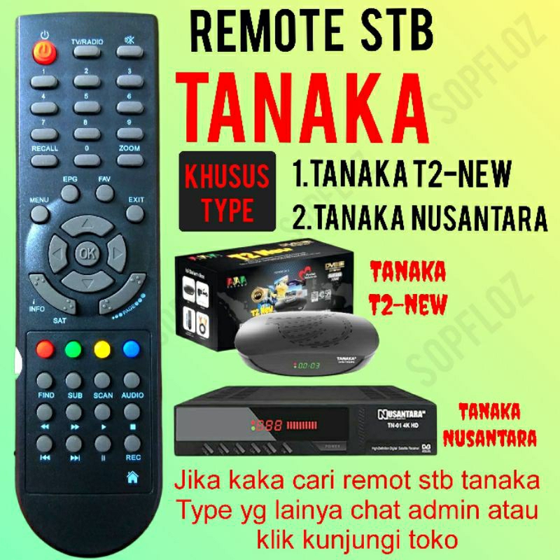 remote stb tanaka nusantara & t2-new remot set top box langsung pakai