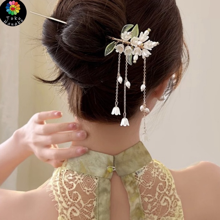 Penjualan Mutu Jepit Rambut Sanggul Tusuk Tusuk Konde Rambut Jepit Rambut Rumbai Bunga Mutiara Gaya 
