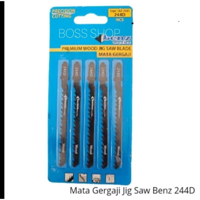 Mata Jigsaw BENZ 244D/Mata Gergaji Kayu,Triplek Benz 100% ORIGINAL