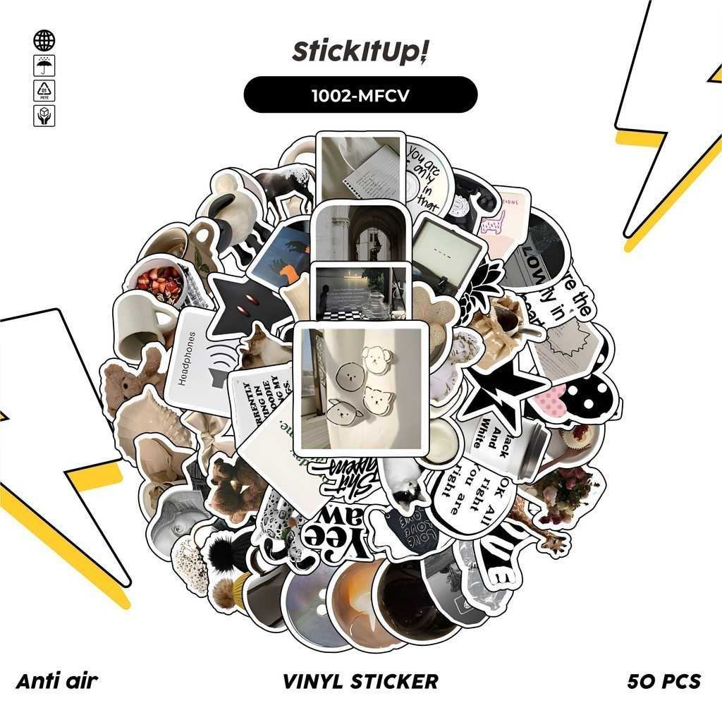 

COD✨ 100 Pcs Stiker Modern Fashion Classic Vintage Lucu Anti Air Untuk Dekorasi Notebook Sepeda Skateboard Handphone DIY