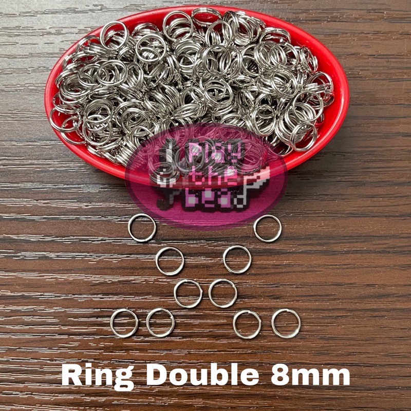 Ring Double 8mm dan 10mm Bahan Gantungan Kunci DIY Ring Bulat. Ring Kecil Kecil Cabe Rawit