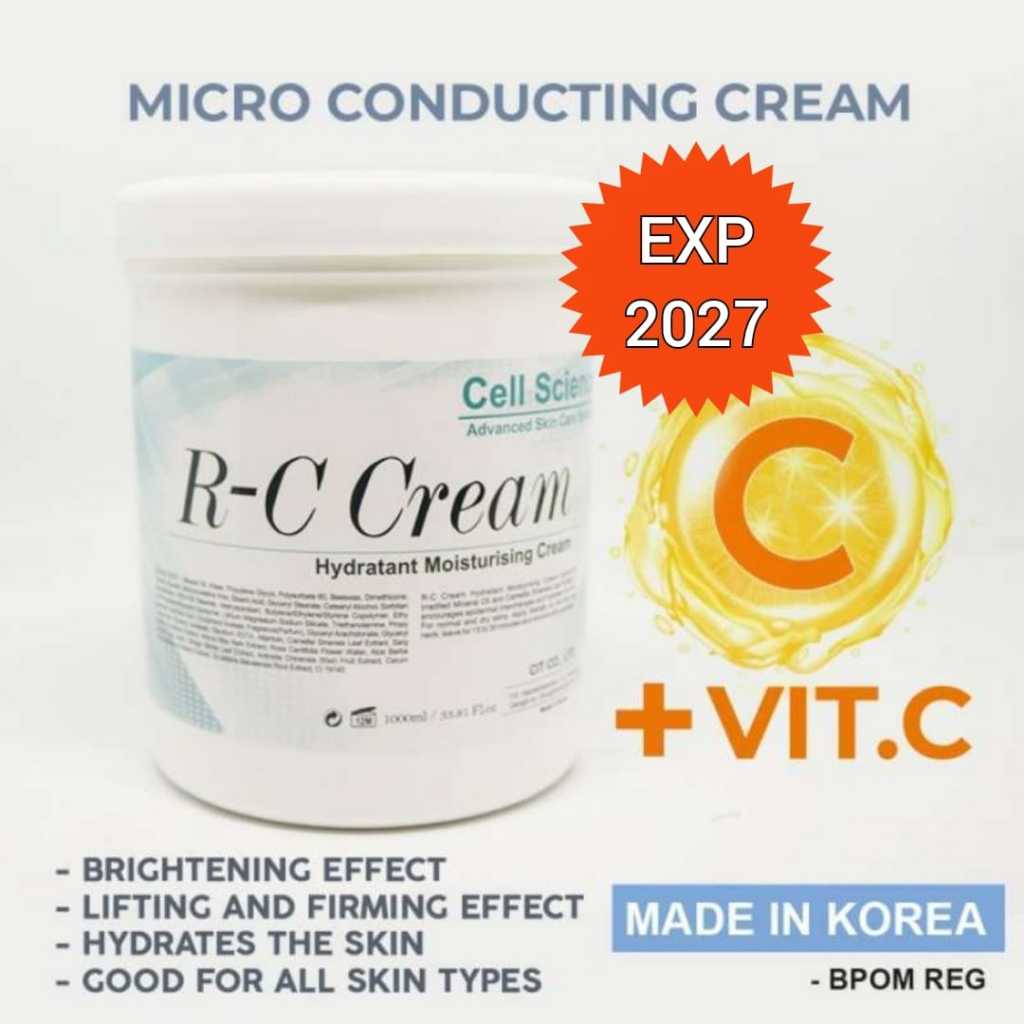 Cell Science R C Cream RF/Massage Face Body Ori Korea Resmi POM isi 1L