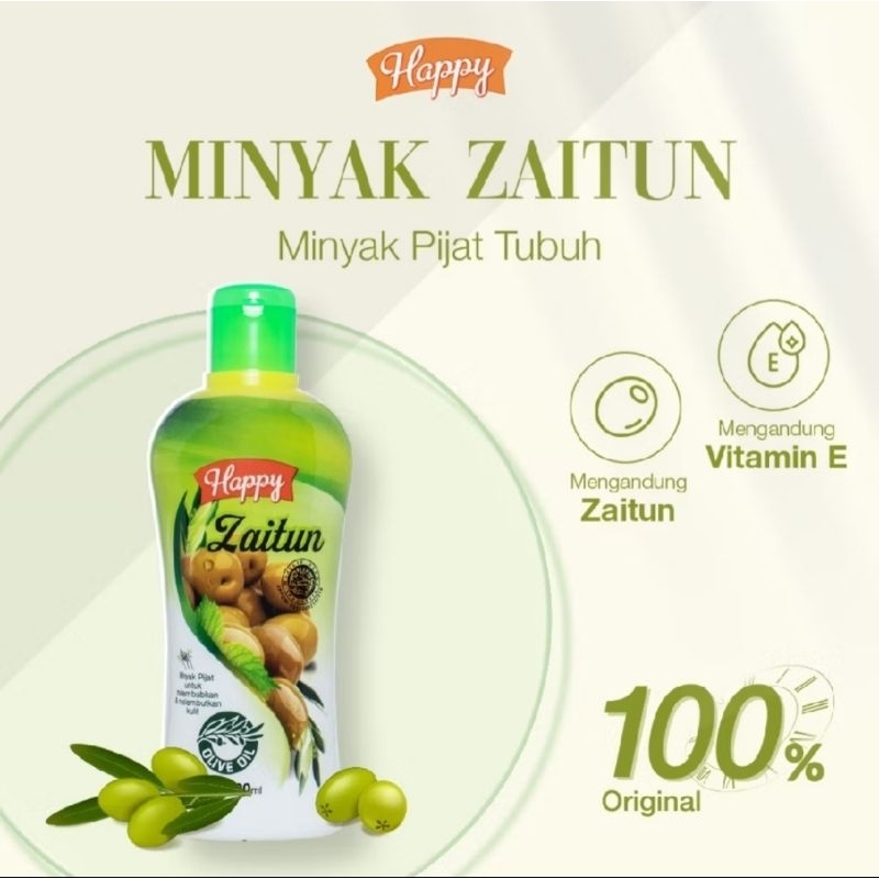 

Minyak zaitun happy 100 gram