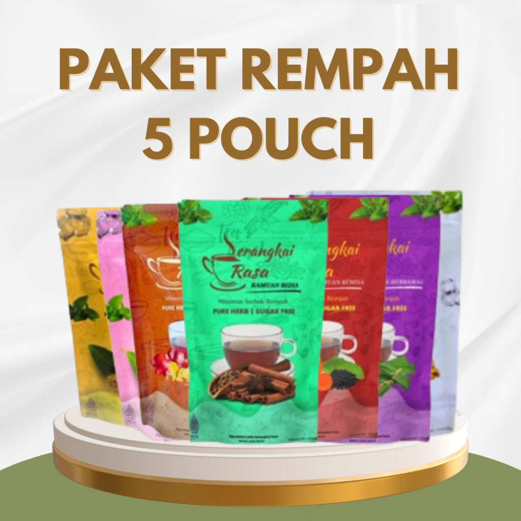 

[ 5 Pcs Pouch ] Teh Herbal | Teh Celup Rempah | JSR | Ramuan Serangkai Rasa