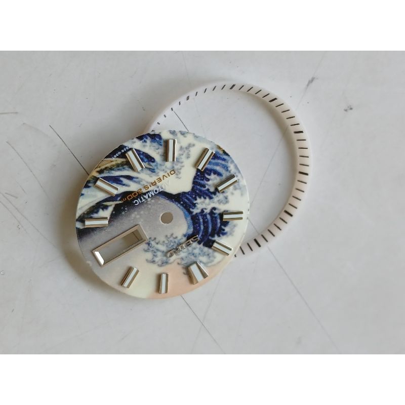 Dial Pelat Kanagawa Full Lume Dial Seiko Mod Nh - 35 Nh 36