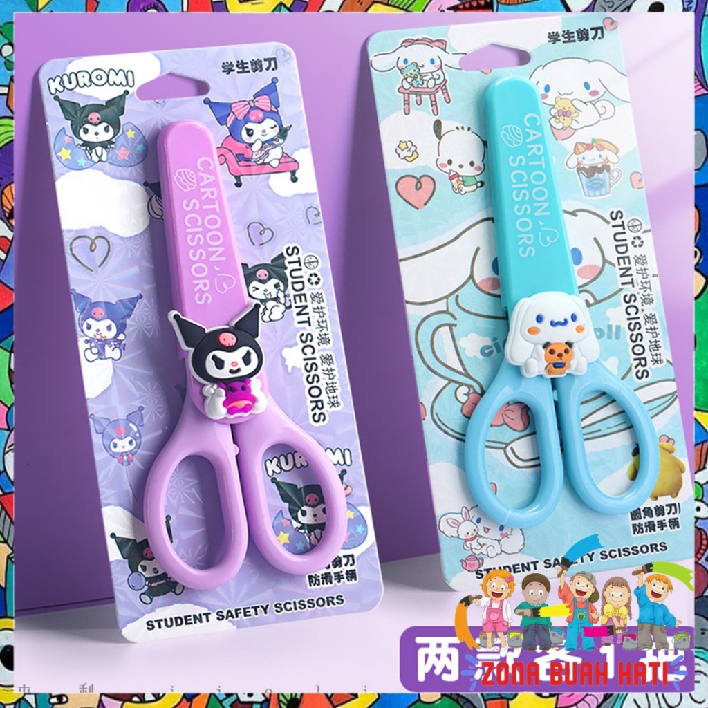 

ZBH Gunting Motif Karakter Lucu Alat Tulis Anak Sekolah Kartun Diy Kertas Tangan Kantor ATK Scissors Mini