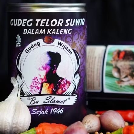 

Gudeg Telor Suwir ( kemasan kaleng )