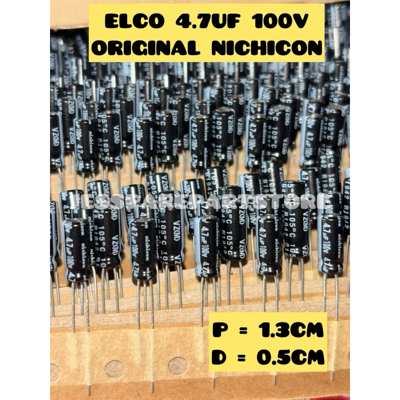 ELCO 4.7UF 100V ORIGINAL NICHICON