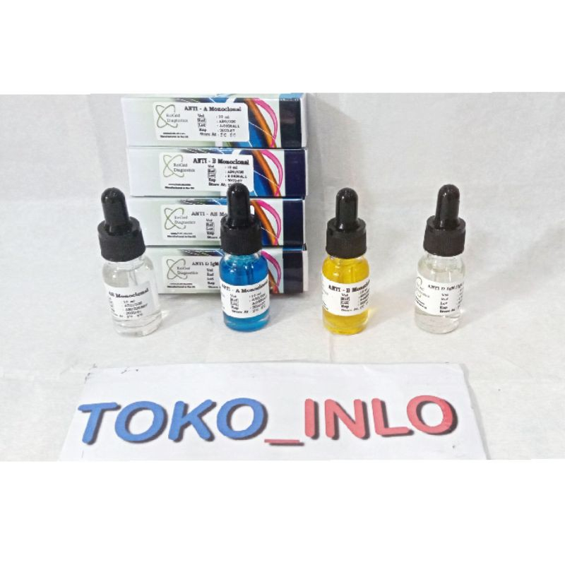 Serum Golongan Darah A, B, AB dan D/Anti A, B, AB, D/Tes Golongan Darah Anti A Anti B Anti AB Anti D