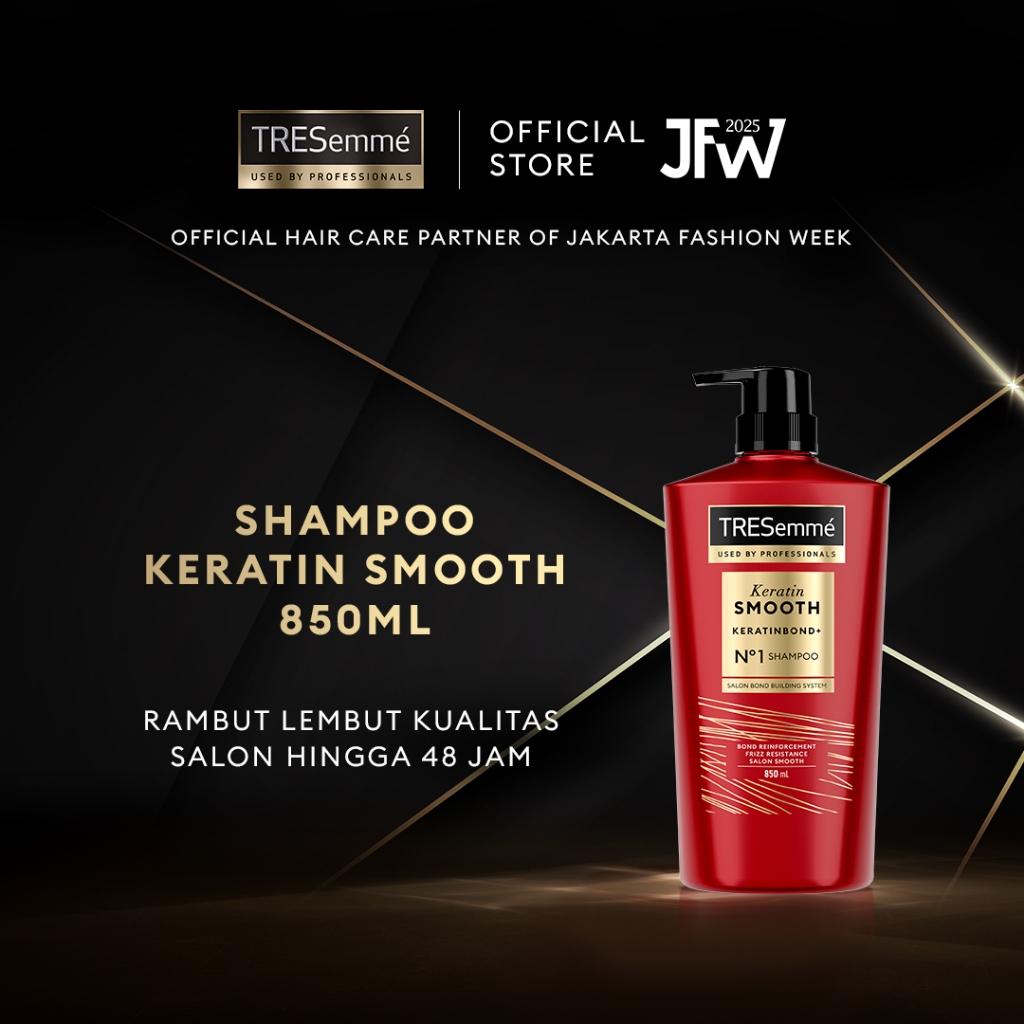 TRESEMME Shampoo Perawatan Rambut Lembut Keratin Smooth Hair Care Dengan Hydrolyzed Keratin Untuk Ra