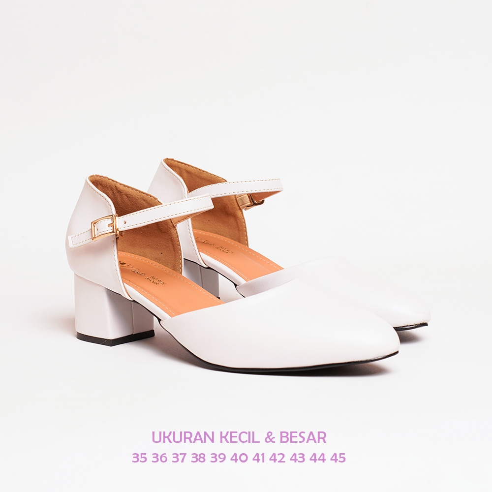 NO 35 Sampai 45 Sepatu hills Putih Wanita Hak Tahu Ukuran Kecil Besar Jumbo