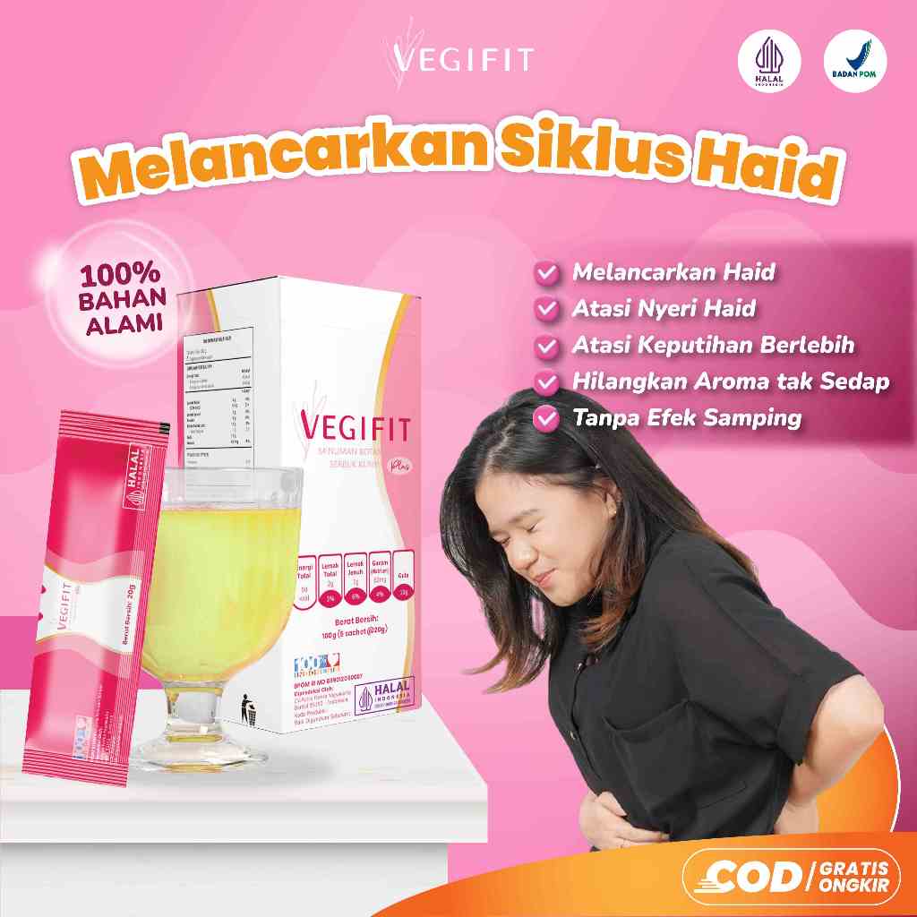 

Vegifit Minuman Herbal Kesehatan Kewanitaan Melancarkan Menstruasi Datang Bulan Wanita Kekinian