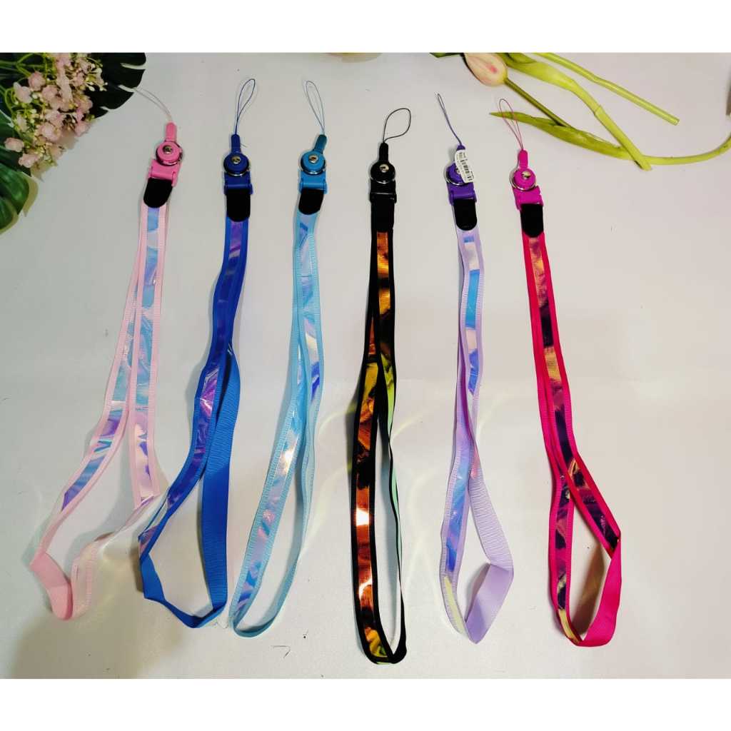 Tali Gantungan Handphone Hp Panjang Polos Warna Warni Bisa DIleher Universal Multifungsi