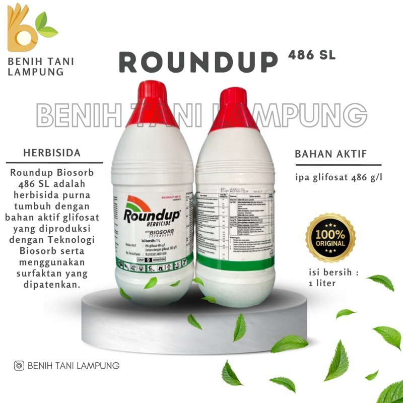HERBISIDA ROUNDUP 1 LITER OBAT PEMBASMI RUMPUT