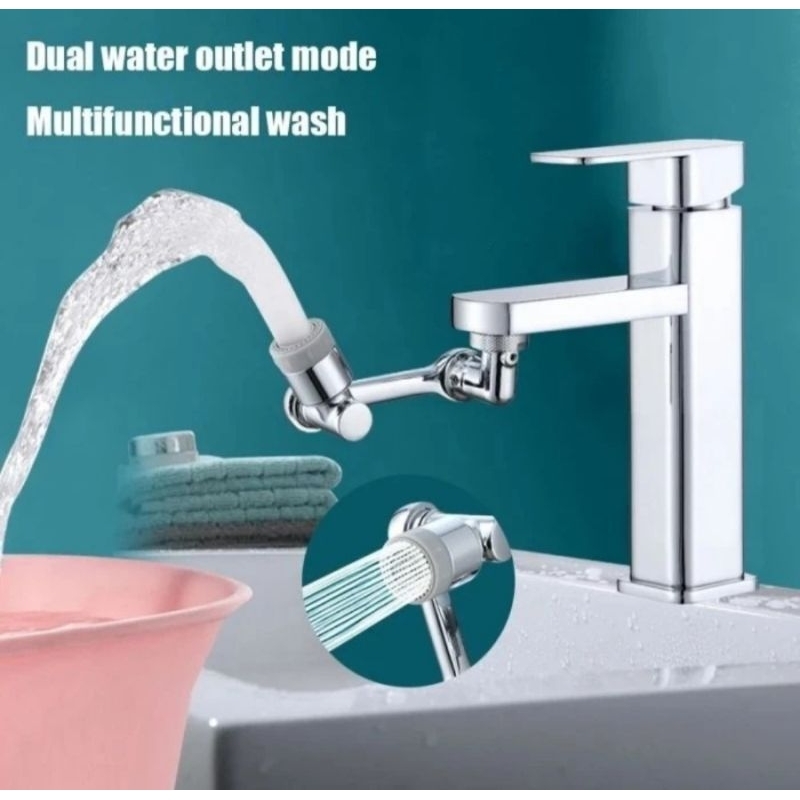 Faucet Extender Sambungan Kepala Kran Segala Arah Wastafel Kran Air A