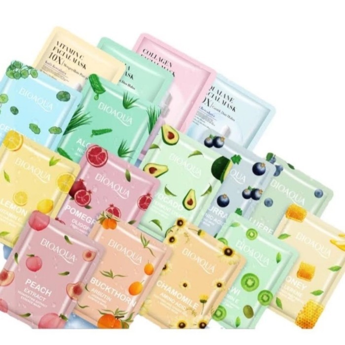 Masker BioAqua Sheet Mask Wajah - Masker Wajah