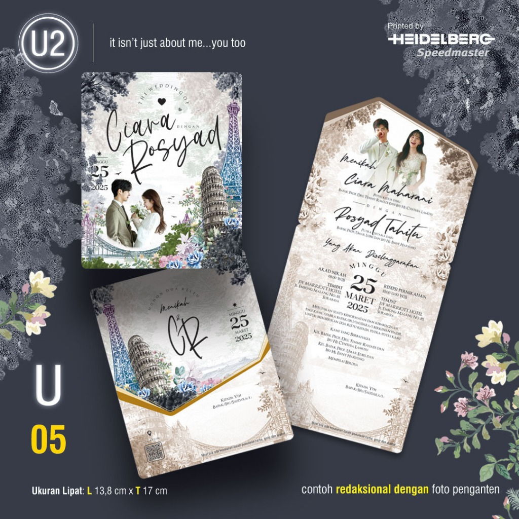 Blangko Undangan U2 You Too 05 | Blangko Undangan kosong | Kertas Undangan Kosong Murah