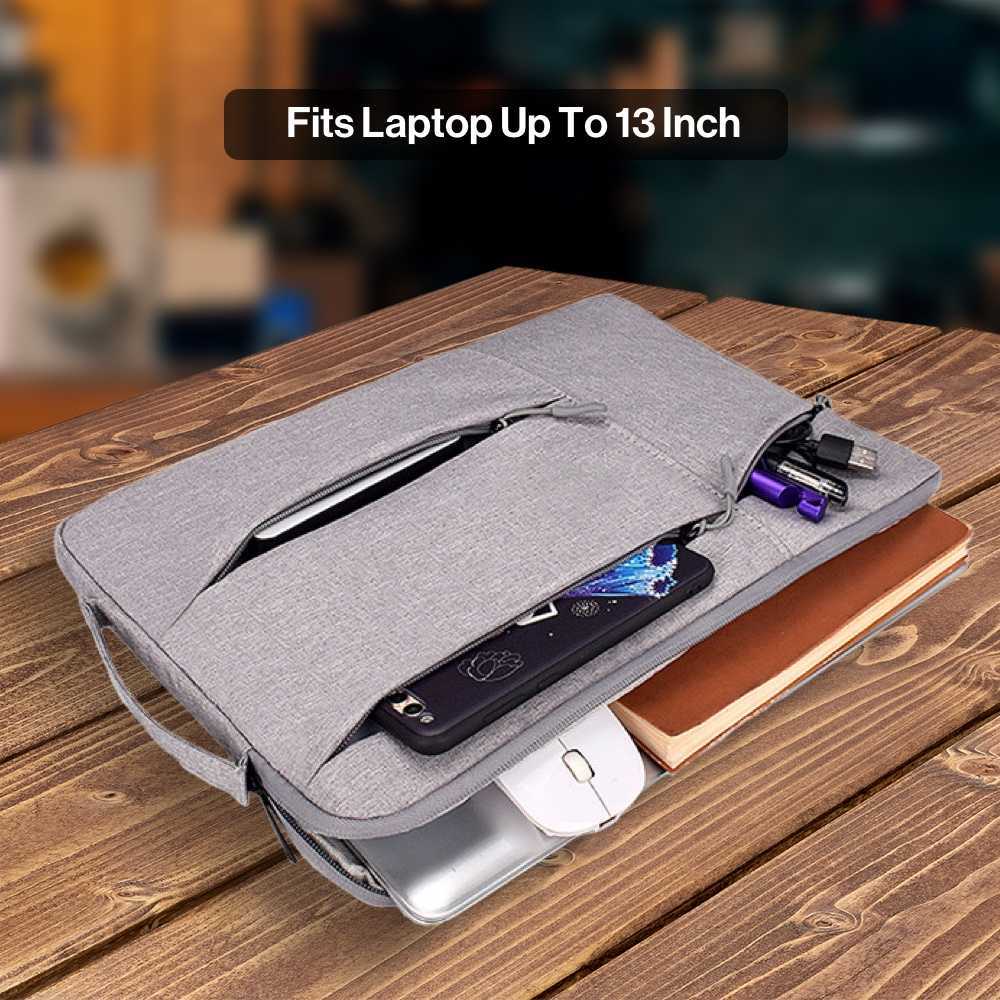 Sleeve Case Shockproof for Laptop 13 Inch Polos Tebal Resleting Tas Genggam Kerja Pria Wanita Kekini