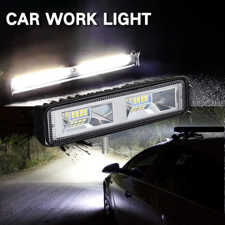 1pcs Lampu Tembak Sorot 16/28 Mata 50 Watt 6000k 12-24v Anti Panas Lampu Sorot Foglamp Motor Mobil T