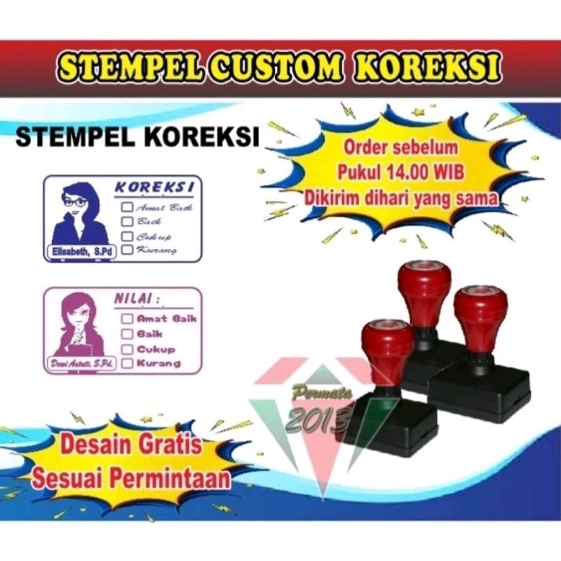 

stempel koreksi guru / stempel nilai