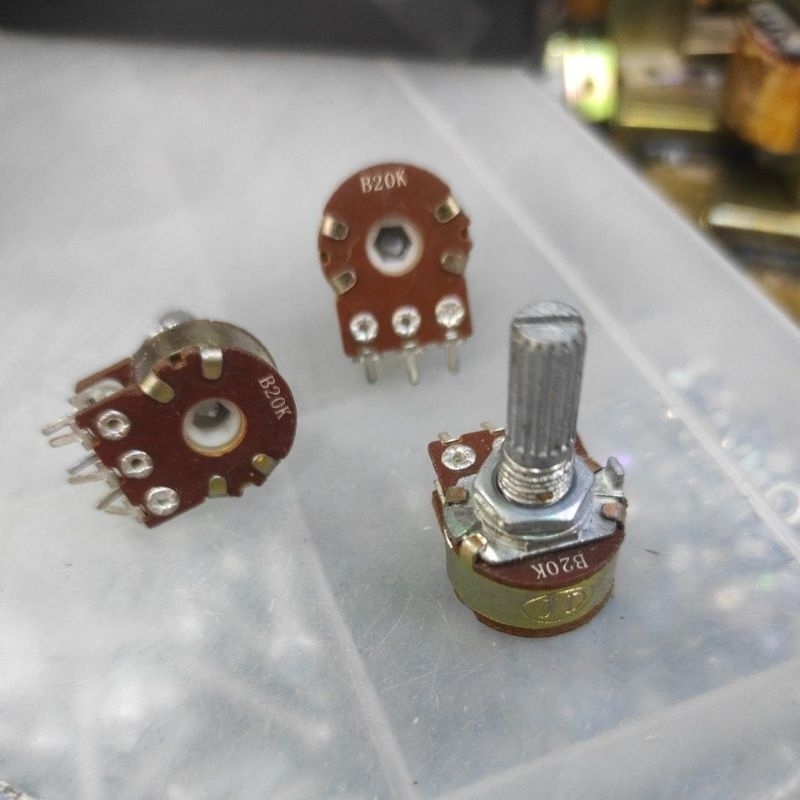 Potensiometer Stereo 20k Potensio 20 K Panjang