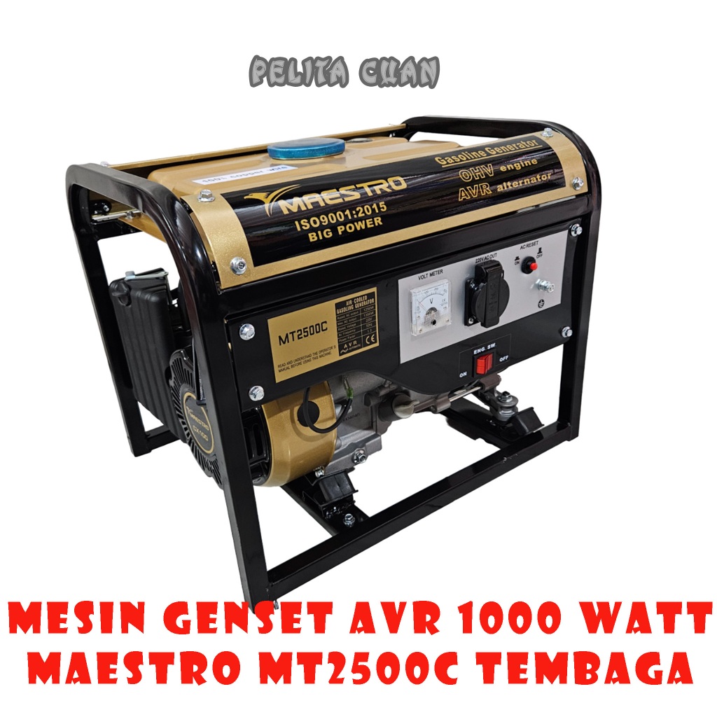 Mesin Genset AVR 1000 watt Maestro MT2500C Tembaga