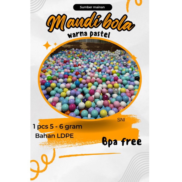 SUMBER MAINAN MANDI BOLA PASTEL ISI 1000 SNI